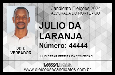 Candidato JULIO DA LARANJA 2024 - ALVORADA DO NORTE - Eleições