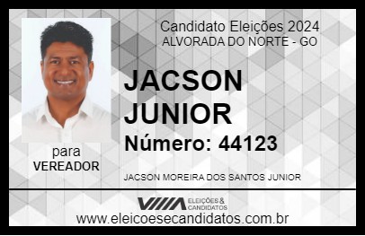 Candidato JACSON JUNIOR 2024 - ALVORADA DO NORTE - Eleições