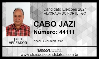 Candidato CABO JAZI 2024 - ALVORADA DO NORTE - Eleições