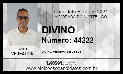 Candidato DIVINO 2024 - ALVORADA DO NORTE - Eleições