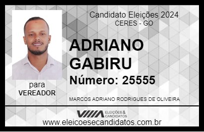 Candidato ADRIANO GABIRU 2024 - CERES - Eleições