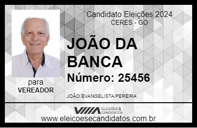 Candidato JOÃO DA BANCA 2024 - CERES - Eleições