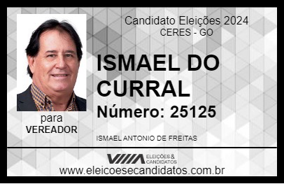 Candidato ISMAEL DO CURRAL 2024 - CERES - Eleições