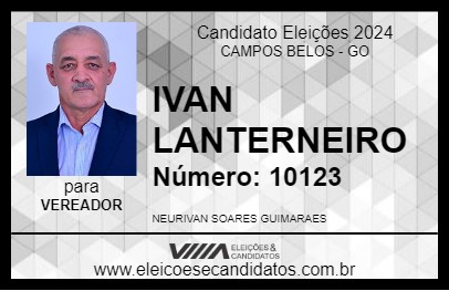 Candidato IVAN LANTERNEIRO 2024 - CAMPOS BELOS - Eleições