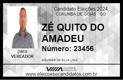 Candidato ZÉQUITO DO AMADEU 2024 - CORUMBÁ DE GOIÁS - Eleições