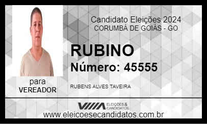 Candidato RUBINHO 2024 - CORUMBÁ DE GOIÁS - Eleições