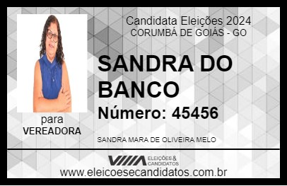 Candidato SANDRA DO BANCO 2024 - CORUMBÁ DE GOIÁS - Eleições