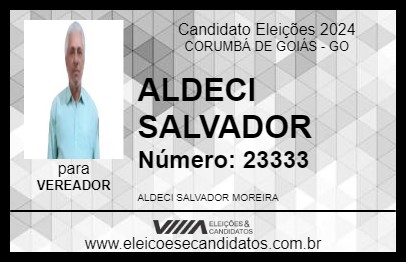 Candidato ALDECI SALVADOR 2024 - CORUMBÁ DE GOIÁS - Eleições