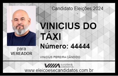 Candidato VINICIUS DO TÁXI 2024 - ANICUNS - Eleições