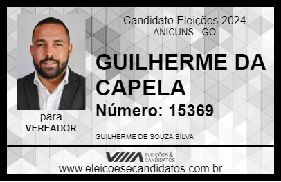 Candidato GUILHERME DA CAPELA 2024 - ANICUNS - Eleições