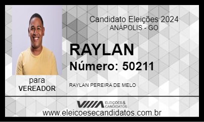 Candidato RAYLAN 2024 - ANÁPOLIS - Eleições