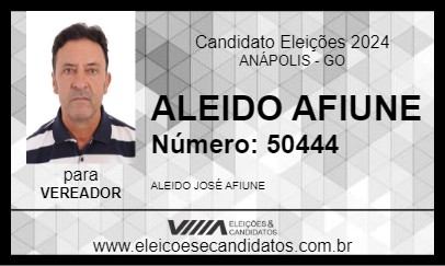 Candidato ALEIDO AFIUNE 2024 - ANÁPOLIS - Eleições