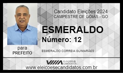 Candidato ESMERALDO 2024 - CAMPESTRE DE GOIÁS - Eleições