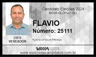 Candidato FLAVIO 2024 - NOVA GLÓRIA - Eleições