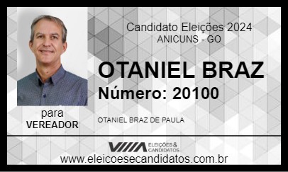 Candidato OTANIEL BRAZ 2024 - ANICUNS - Eleições