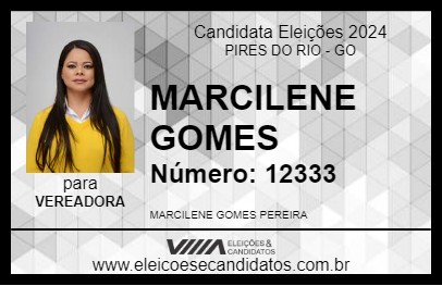 Candidato MARCILENE GOMES 2024 - PIRES DO RIO - Eleições