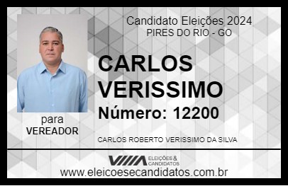 Candidato CARLOS VERISSIMO 2024 - PIRES DO RIO - Eleições