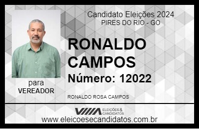 Candidato RONALDO CAMPOS 2024 - PIRES DO RIO - Eleições