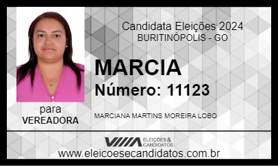 Candidato MARCIA 2024 - BURITINÓPOLIS - Eleições