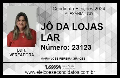 Candidato JÔ DA LOJAS LAR 2024 - ALEXÂNIA - Eleições