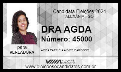 Candidato DRA AGDA 2024 - ALEXÂNIA - Eleições