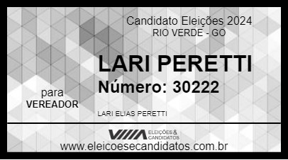 Candidato LARI PERETTI 2024 - RIO VERDE - Eleições