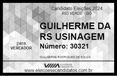 Candidato GUILHERME  DA RS USINAGEM 2024 - RIO VERDE - Eleições