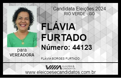 Candidato FLÁVIA FURTADO 2024 - RIO VERDE - Eleições