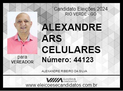 Candidato ALEXANDRE ARS CELULARES 2024 - RIO VERDE - Eleições