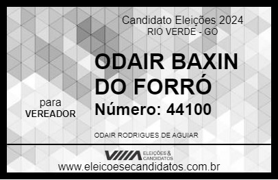 Candidato ODAIR BAXIN DO FORRÓ 2024 - RIO VERDE - Eleições