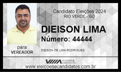 Candidato DIEISON LIMA 2024 - RIO VERDE - Eleições