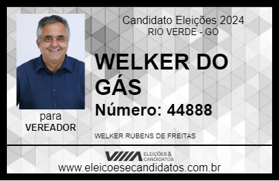 Candidato WELKER DO GÁS 2024 - RIO VERDE - Eleições