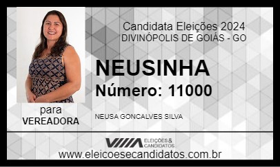 Candidato NEUSINHA 2024 - DIVINÓPOLIS DE GOIÁS - Eleições