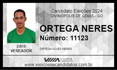 Candidato ORTEGA NERES 2024 - DIVINÓPOLIS DE GOIÁS - Eleições