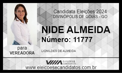 Candidato NIDE ALMEIDA 2024 - DIVINÓPOLIS DE GOIÁS - Eleições