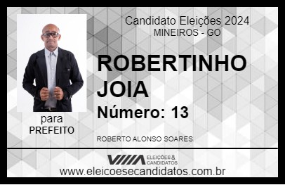 Candidato ROBERTINHO JOIA 2024 - MINEIROS - Eleições