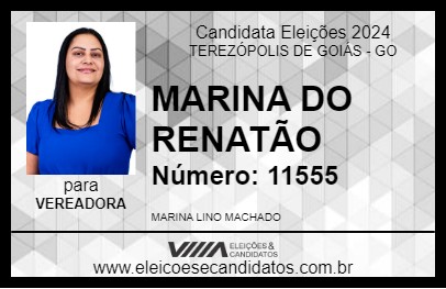 Candidato MARINA DO RENATÃO 2024 - TEREZÓPOLIS DE GOIÁS - Eleições