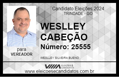 Candidato WESLLEY CABEÇÃO 2024 - TRINDADE - Eleições