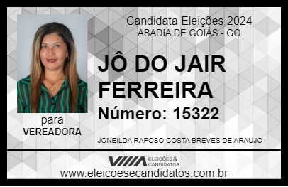 Candidato JÔ DO JAIR FERREIRA 2024 - ABADIA DE GOIÁS - Eleições