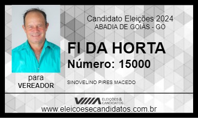 Candidato FI DA HORTA 2024 - ABADIA DE GOIÁS - Eleições