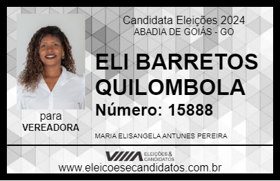 Candidato ELI BARRETOS QUILOMBOLA 2024 - ABADIA DE GOIÁS - Eleições