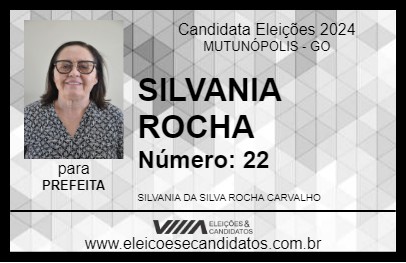 Candidato SILVANIA ROCHA 2024 - MUTUNÓPOLIS - Eleições