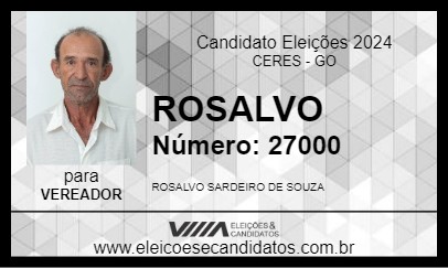 Candidato ROSALVO 2024 - CERES - Eleições