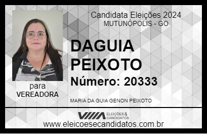 Candidato DAGUIA PEIXOTO 2024 - MUTUNÓPOLIS - Eleições