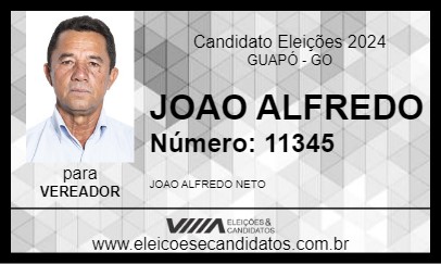 Candidato JOAO ALFREDO 2024 - GUAPÓ - Eleições