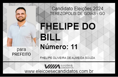 Candidato FHELIPE DO BILL 2024 - TEREZÓPOLIS DE GOIÁS - Eleições