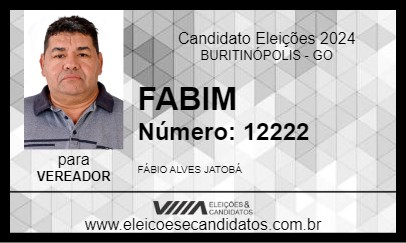 Candidato FABIM 2024 - BURITINÓPOLIS - Eleições