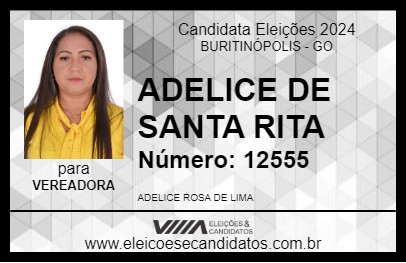 Candidato ADELICE DE SANTA RITA 2024 - BURITINÓPOLIS - Eleições