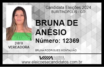 Candidato BRUNA DE ANÉSIO 2024 - BURITINÓPOLIS - Eleições