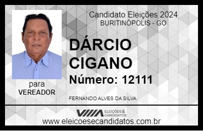 Candidato DÁRCIO CIGANO 2024 - BURITINÓPOLIS - Eleições